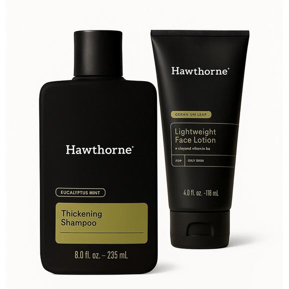 Hawthorne Thickening Shampoo 8oz + Lightweight Face Lotion 4oz Set - Picture 1 of 1